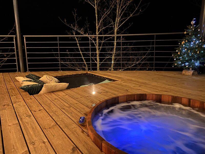 Cabanes entre Terre et Ciel - Cabane Feuille jacuzzi