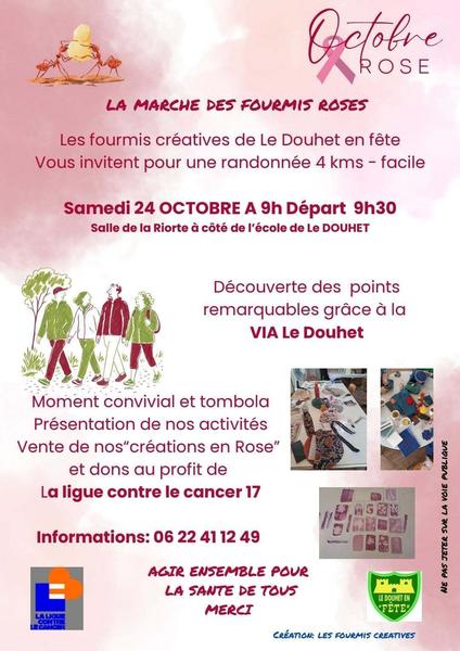 Octobre Rose - La marche des fourmis roses