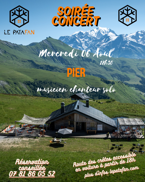 Concert au Patafan : Pier - musicien chanteur solo_Les Saisies