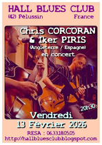 Concert "Chris Corcoran (UK) & Iker Piris (Espagne)" - Hall Blues Club_Pélussin