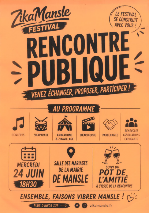 Festival ZikaMansle - Rencontre publique_Mansle-les-Fontaines