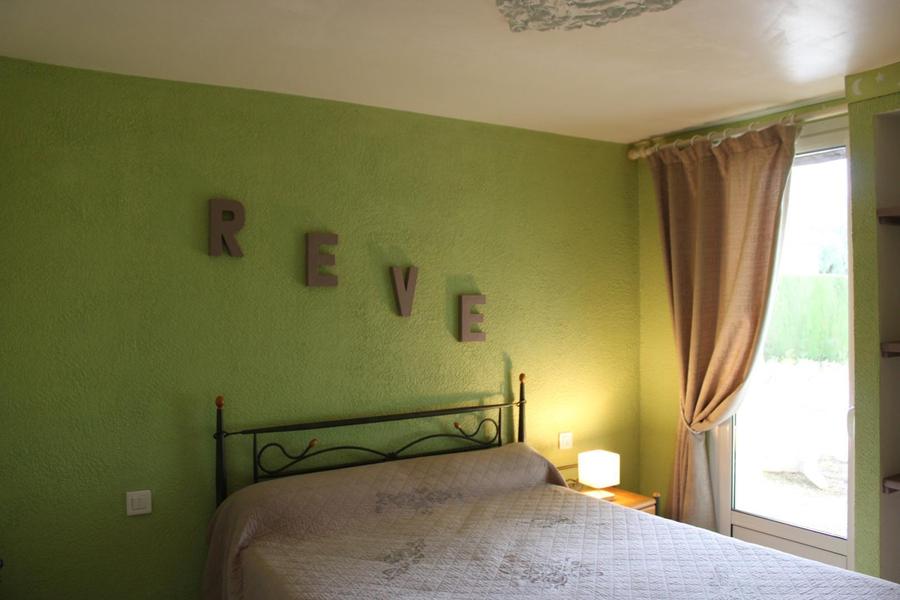 Gîte Au Plan de Carros-Chambre avec 1 lit 140x190-Carros-Gîtes de France Alpes-Maritimes  