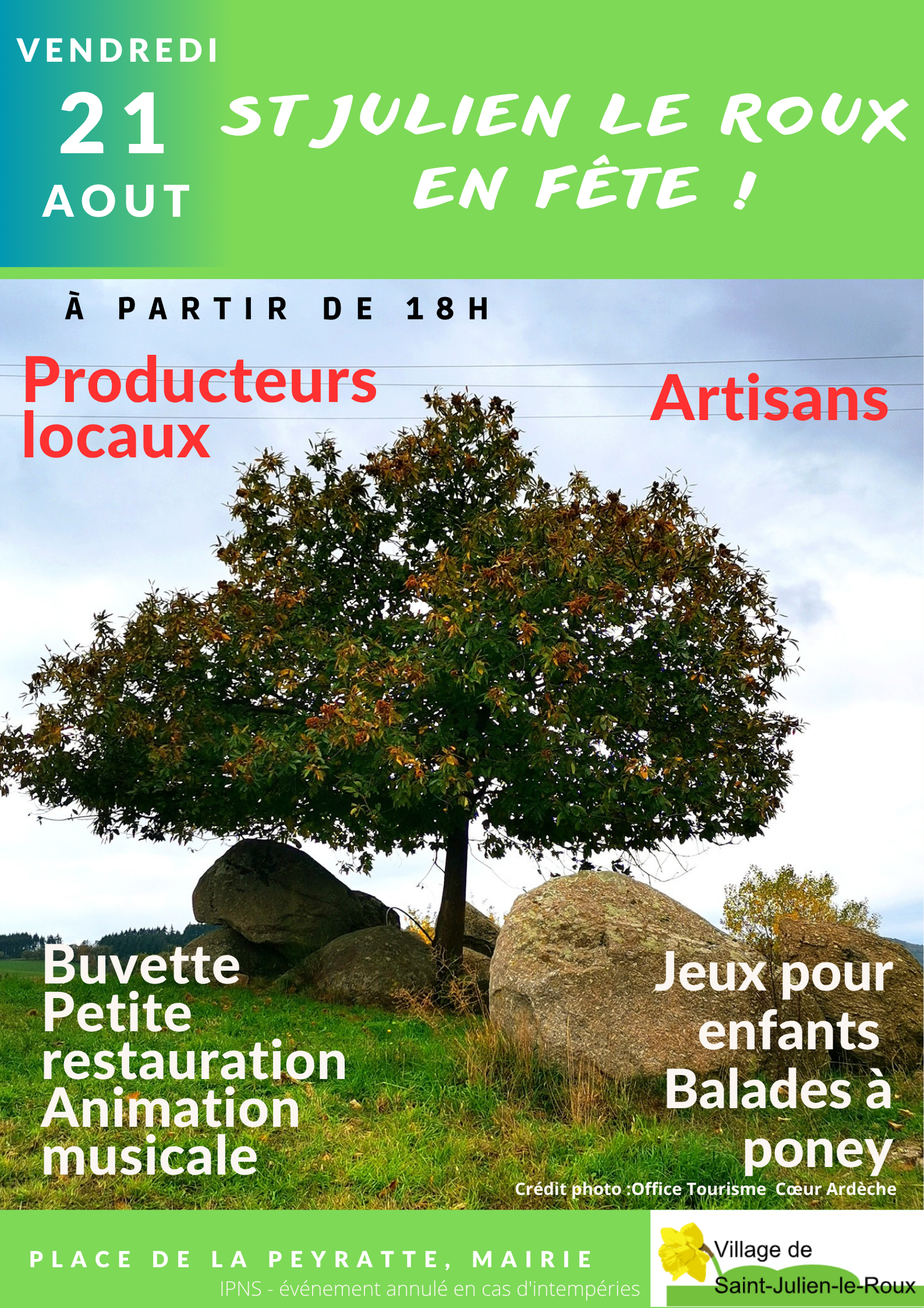Affiche de la 5ème édition de la fête de village