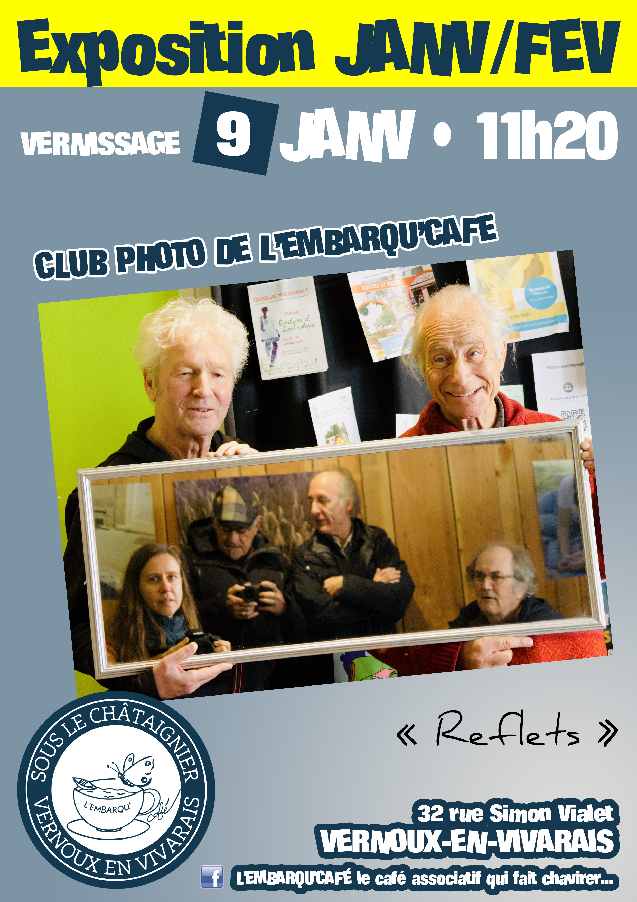 Alle leuke evenementen! : Vernissage de l'exposition Reflets (photographies réalisées par les membres du Club Photo de L'Embarqu'Café)