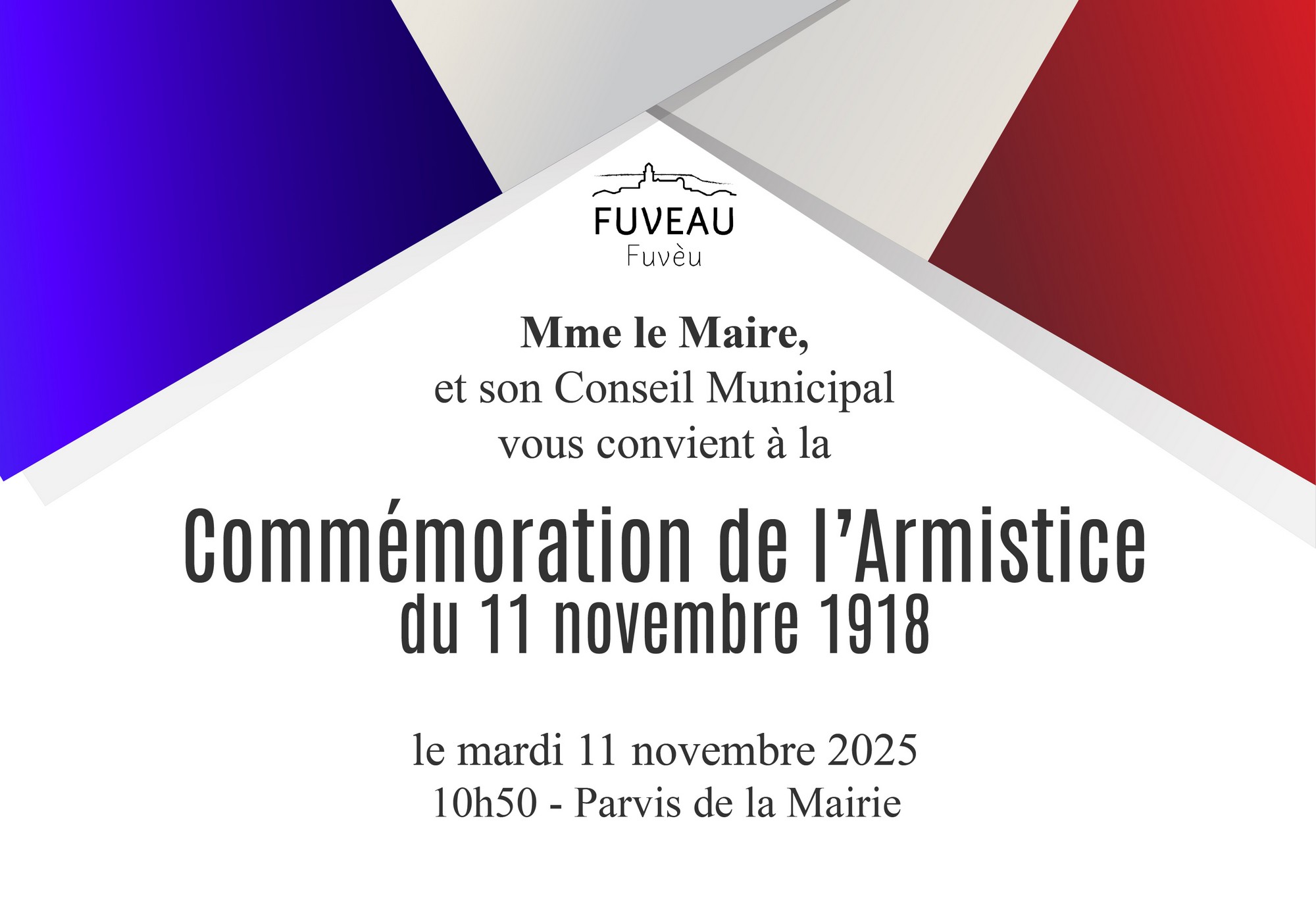 Commémoration de l’Armistice du 11 novembre 1918