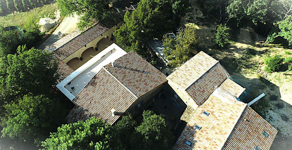 Vue aérienne de la Ferme des Abeilles - Les Ruchers de l'Ibie