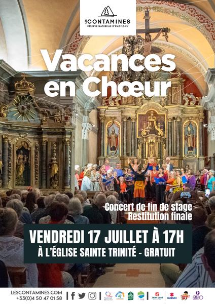 Concert de chant choral avec les choristes de Vacances en Choeur_Les Contamines-Montjoie