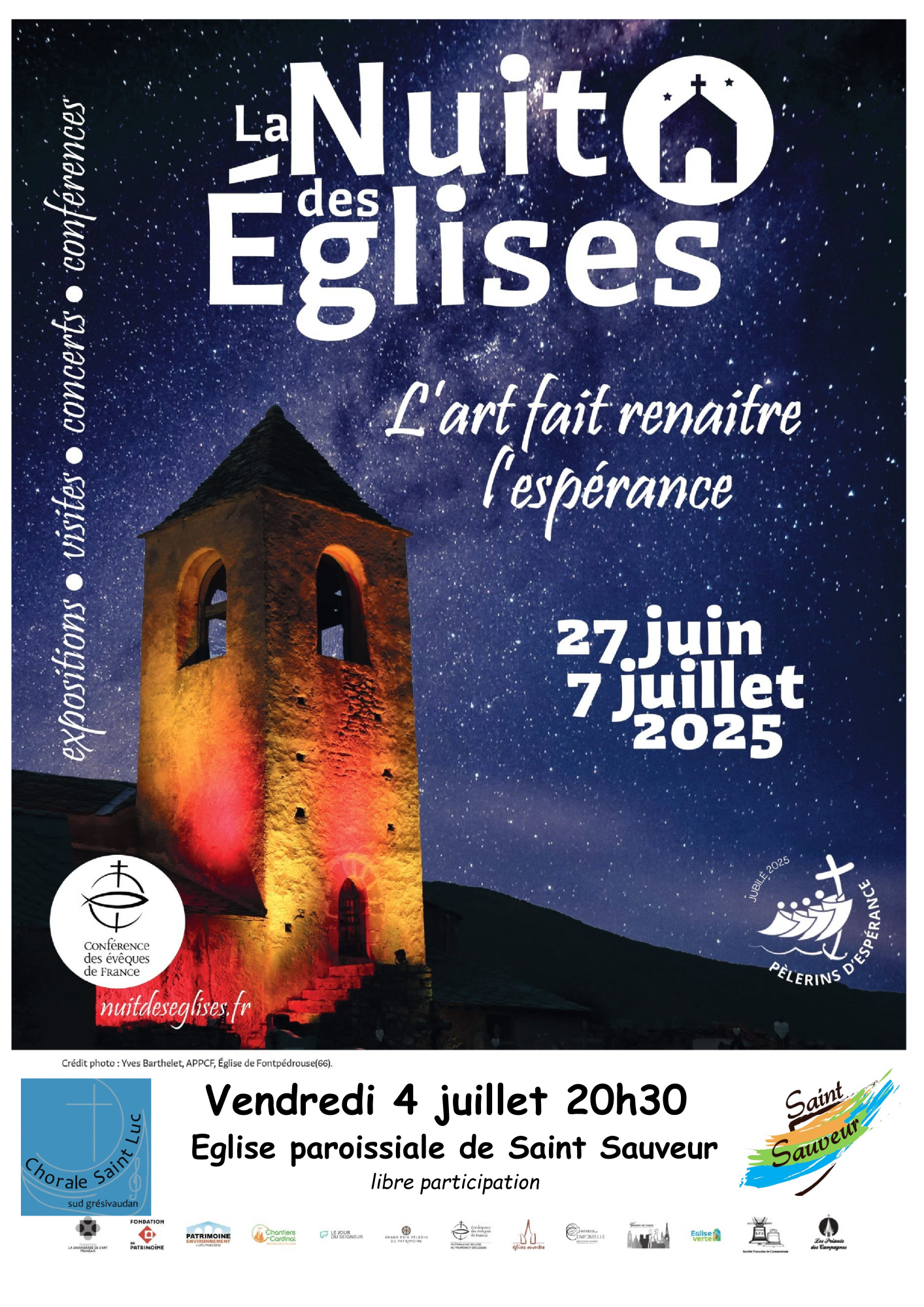 Nuit des Eglises Soirée Découverte du patrimoine et chant choral_Saint-Sauveur