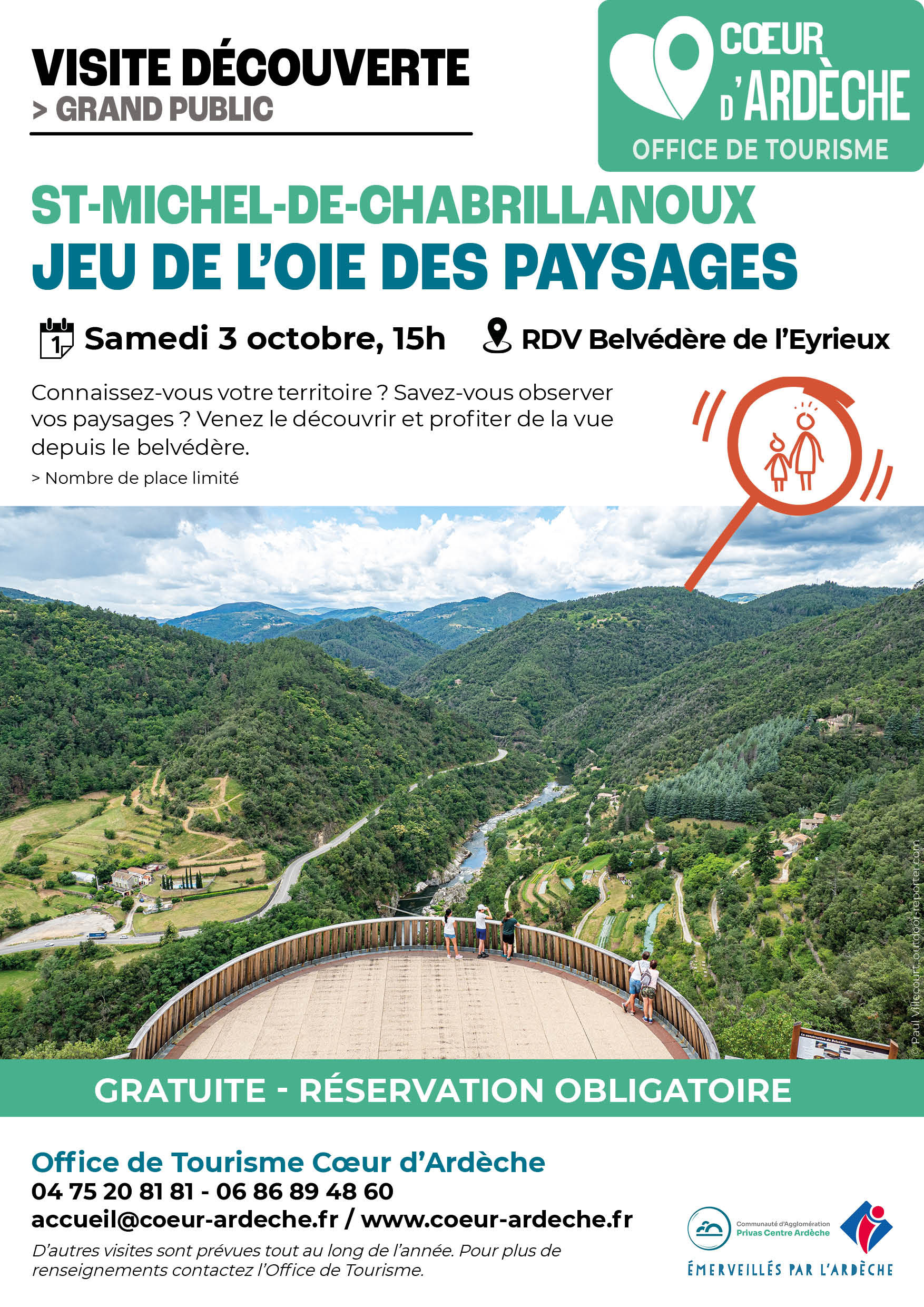 Visite-découverte "Saint-Michel-de-Chabrillanoux : jeu de l'oie des paysages"