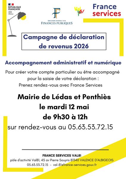 Permanence à Lédas-et-Penthiès - France Services Val81