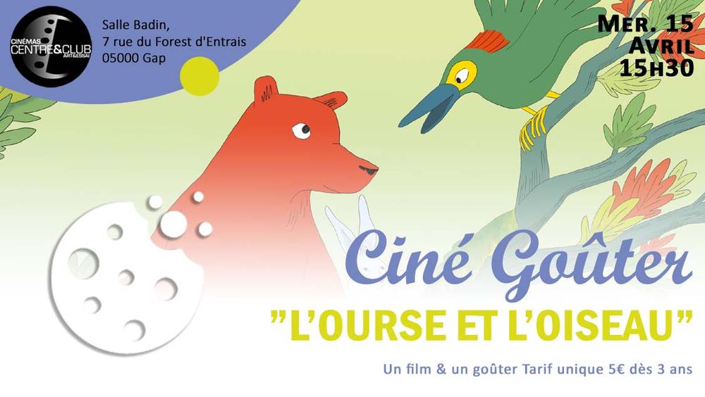 Ciné goûter l'ours et l'oiseau