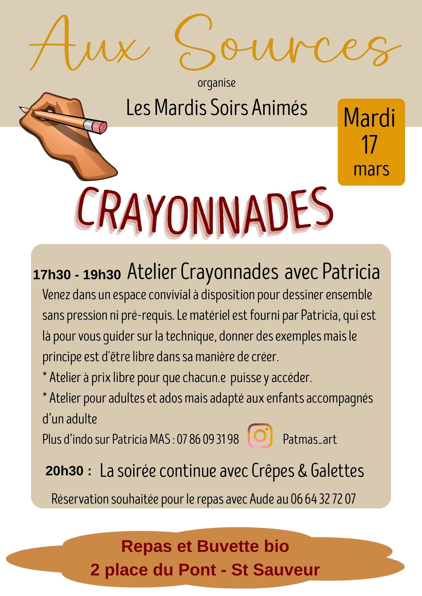 Aux Sources : ateliers "Crayonnades"