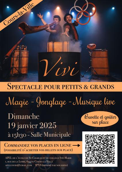 SPECTACLE DE MAGIE JONGLAGLE MUSIQUE LIVE - VIVI