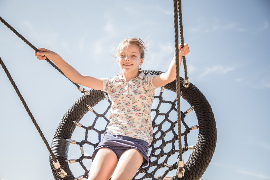 Aire de jeux panoramique des Portes du Mont-Blanc - balançoire