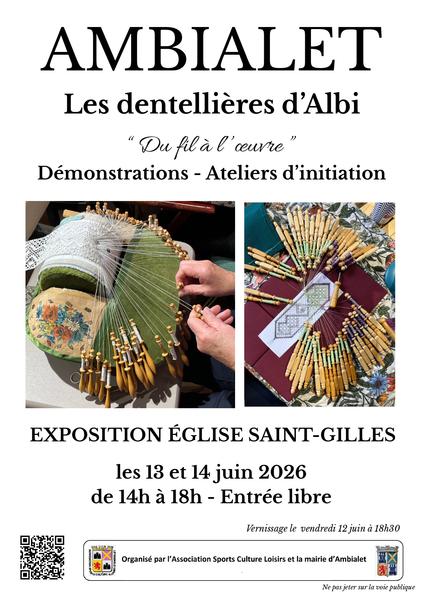 Exposition à l'église Saint Gilles - Les dentellières d'Albi