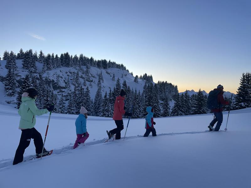 Aperitif in the igloo and snowshoeing adventure