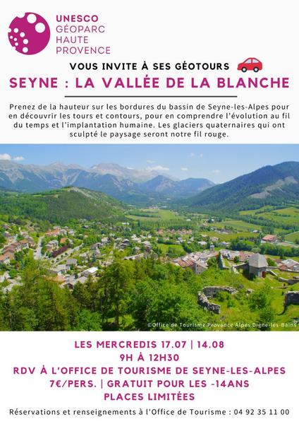 GÉOTOUR : La Vallée de la Blanche Du 17 juil au 14 août 2024
