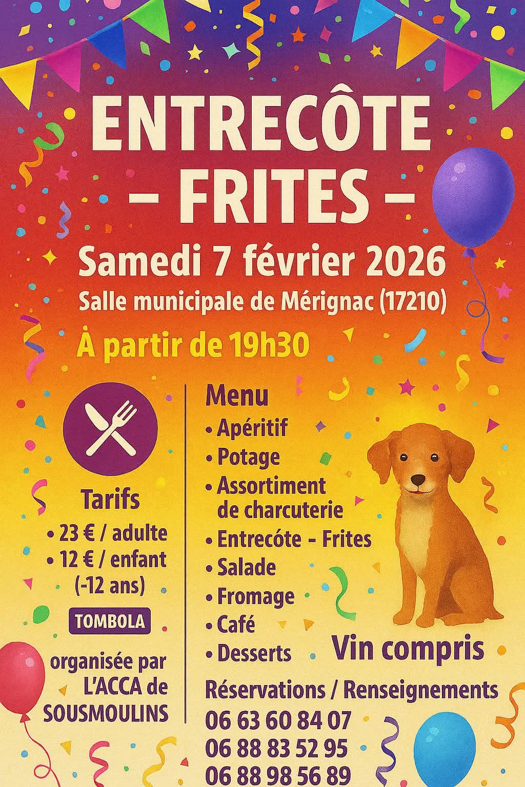 Soirée entrecôte frites