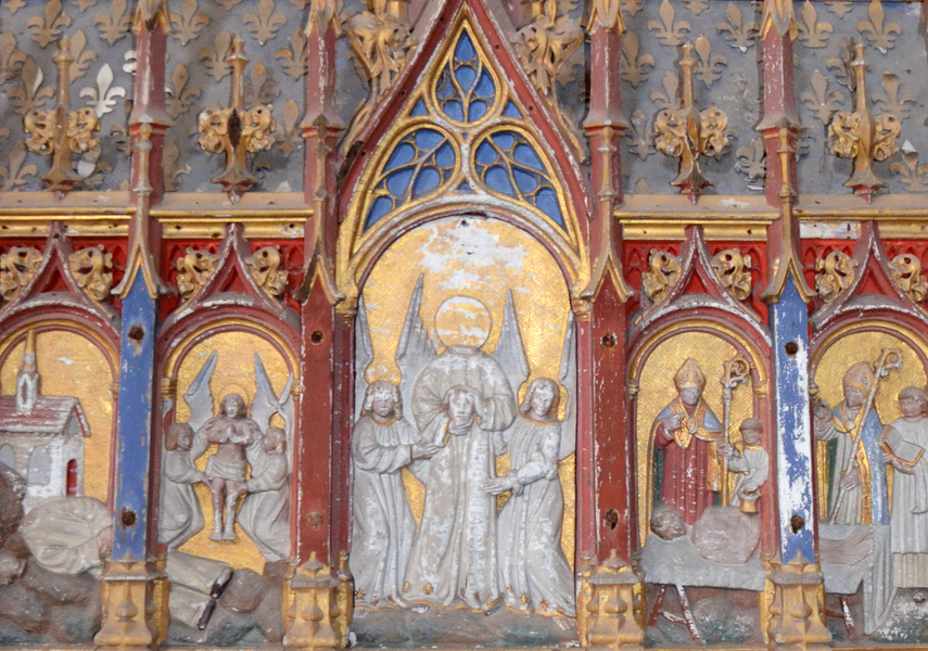 Châsse de Saint-Lié datant du 16e siècle, église Saint-Denis-Saint-Lié de Savins