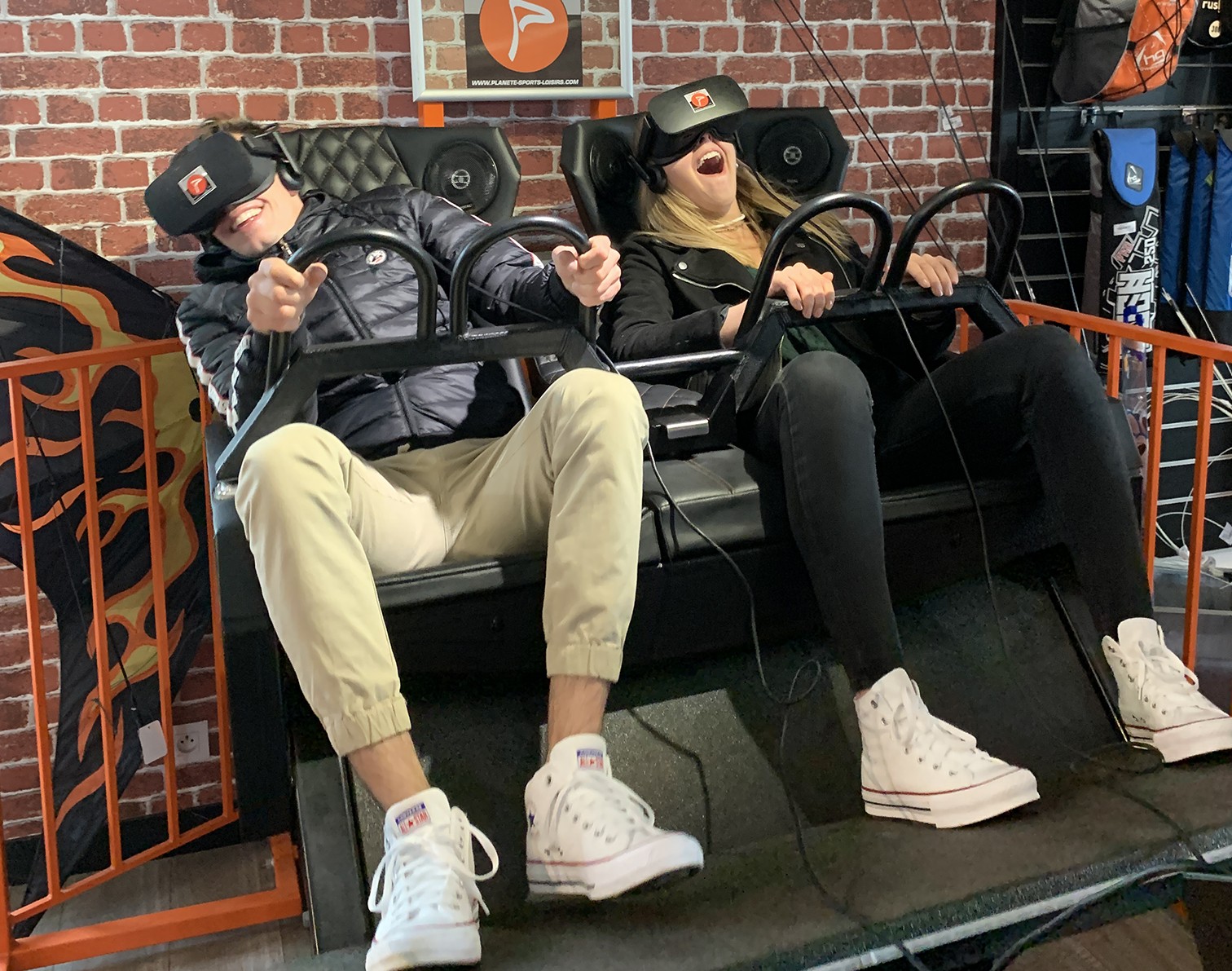 Expérience dynamique, simulateur de réalité virtuelle