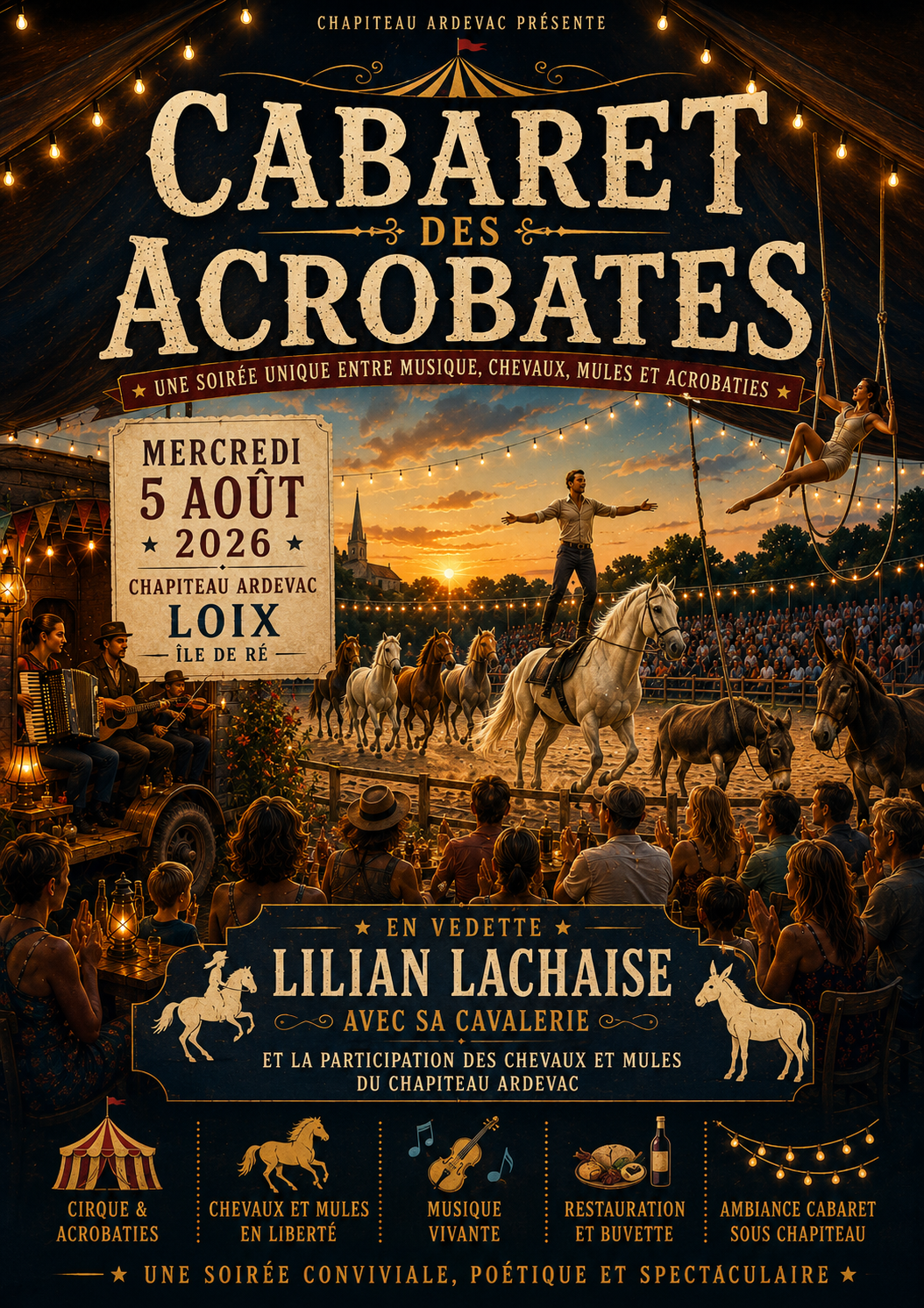 Spectacle Cabaret des Acrobates - Chapiteau d'Ardevac