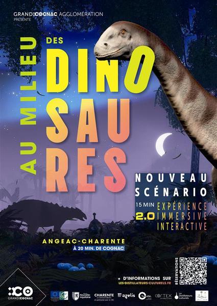 Au milieu des dinosaures d'Angeac-Charente avec le Tumulte