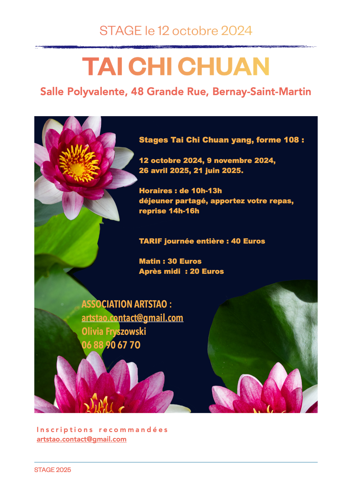 Stage de Tai Chi Chuan forme 108