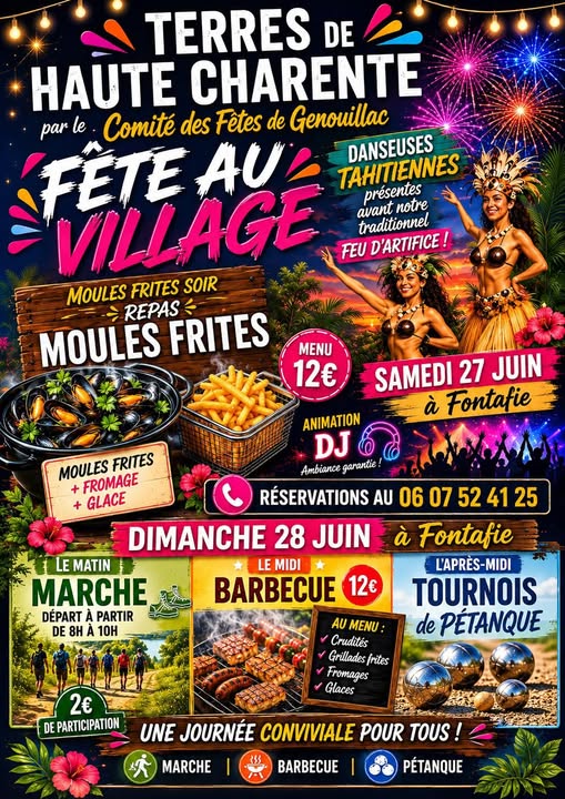 Fête au village à genouillac