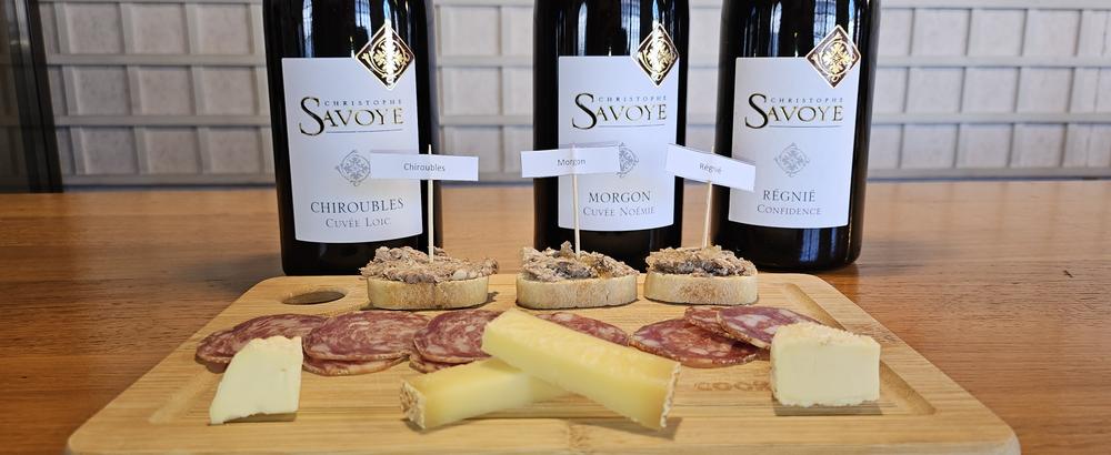 Dégustation vins beaujolais à chiroubles Christophe Savoye