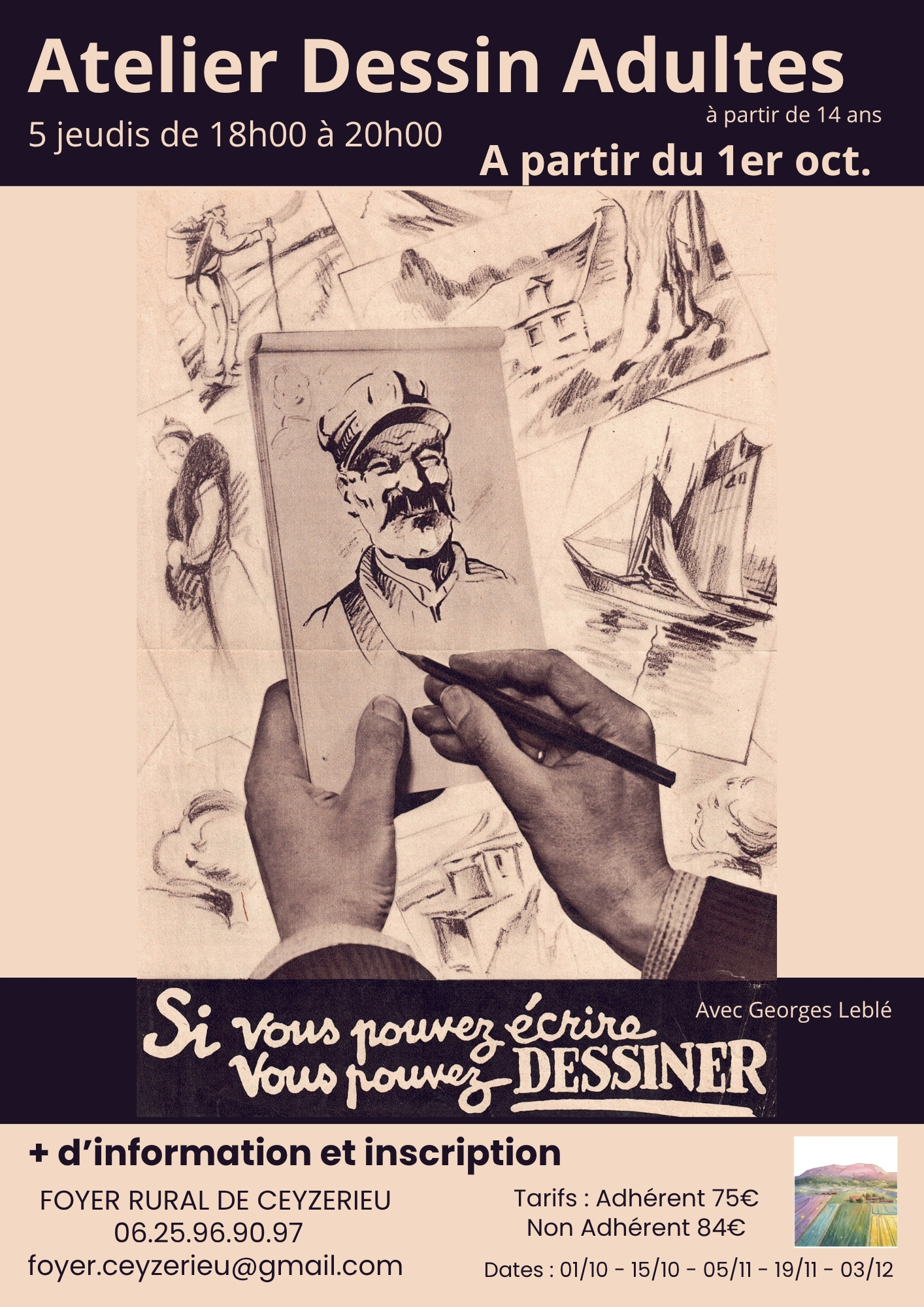 Atelier dessin adultes : "Si vous pouvez écrire vous pouvez dessiner"