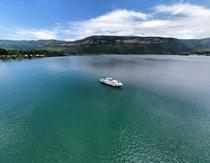 Le Capri au départ de la mini croisière sur le Haut-Rhône