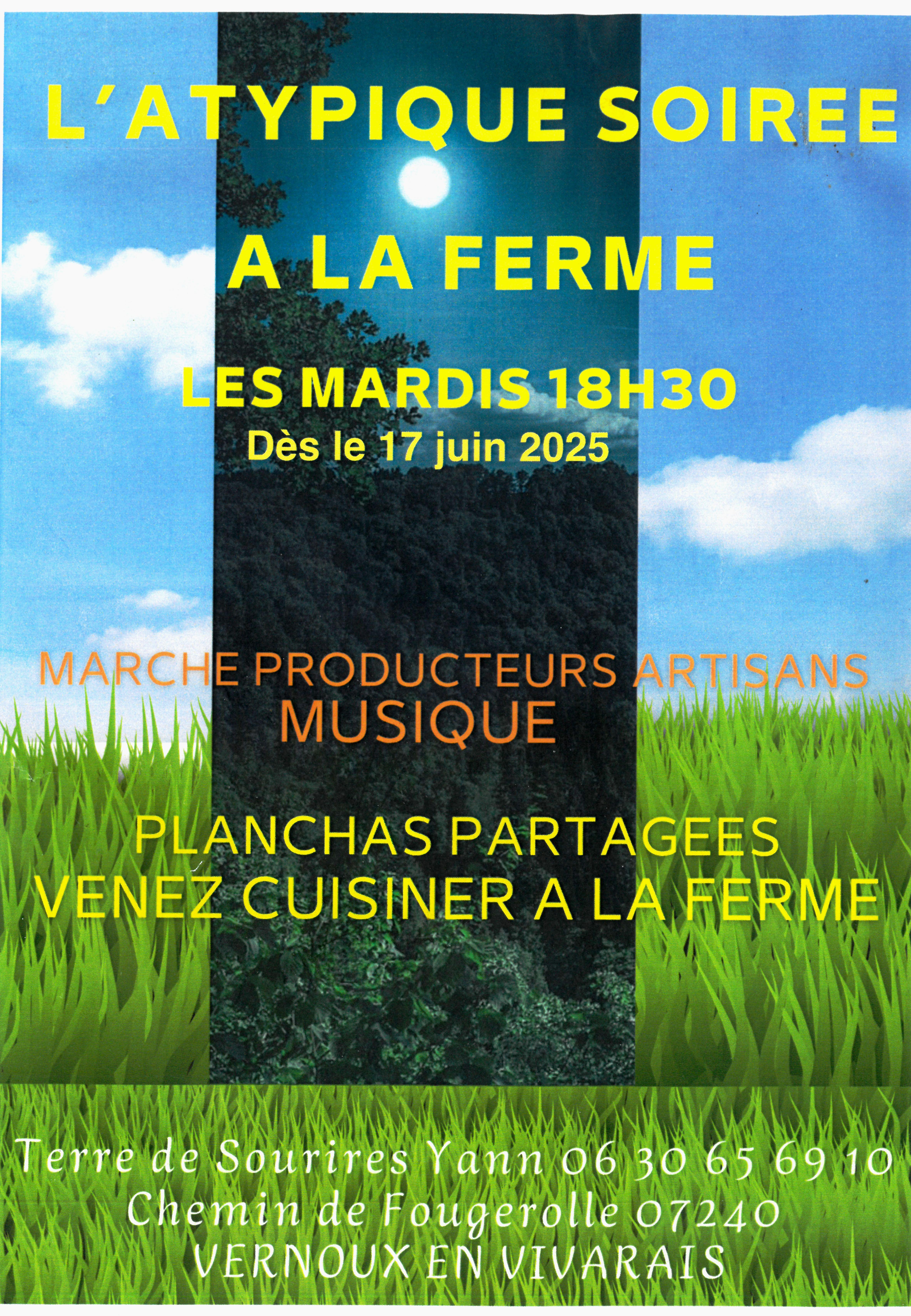 Rendez-vous futés ! : L'atypique soirée : petit marché à la ferme, planchas partagées et musique