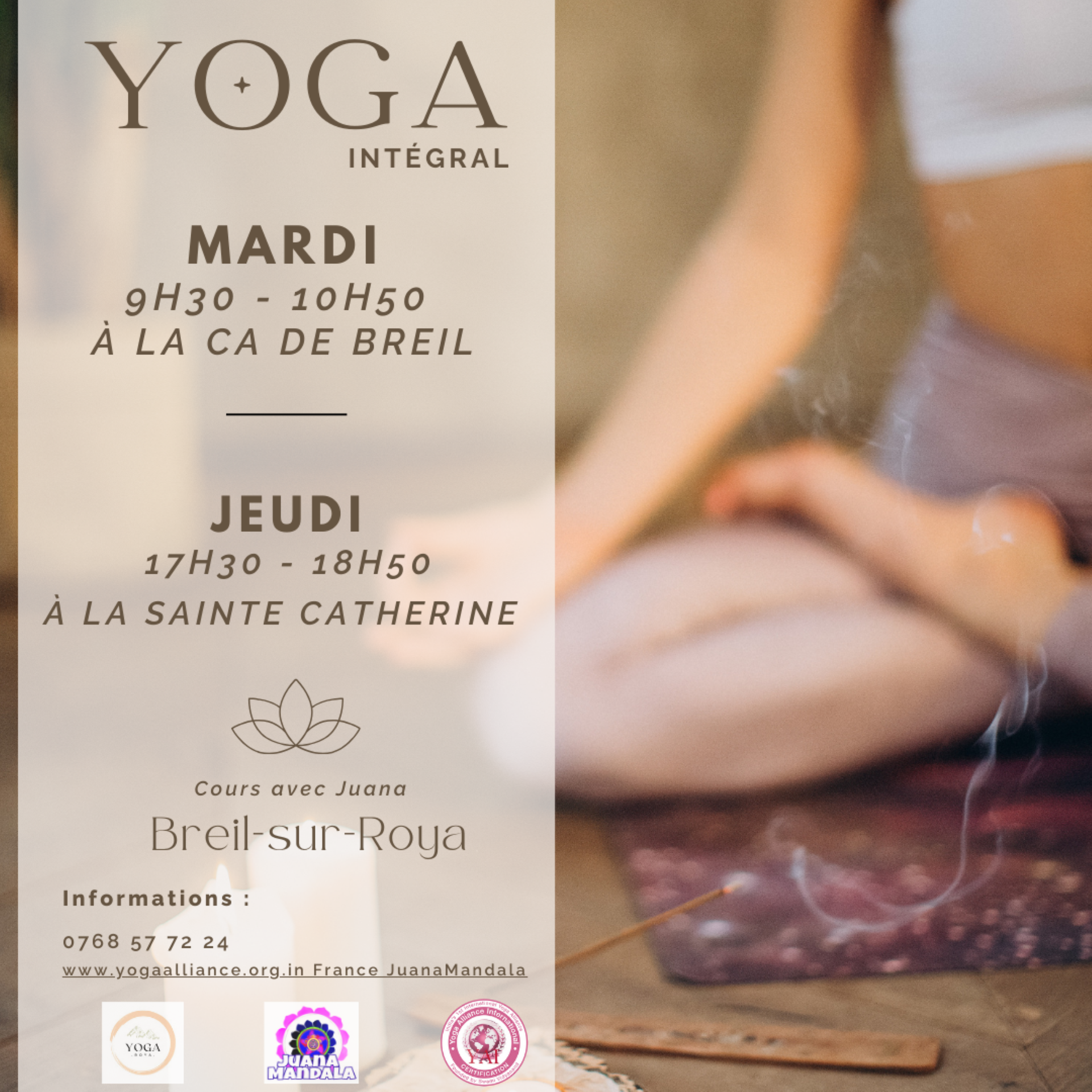 Cours de yoga avec Juana