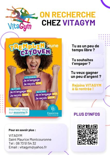 VITAGYM accueille les Tremplins Jeunes&Citoyens, Saint-Maurice-Montcouronne