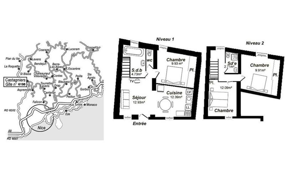 Gîte N°2 Espace des Oliviers-Le plan-Castagniers-Gîtes de France des Alpes-Maritimes