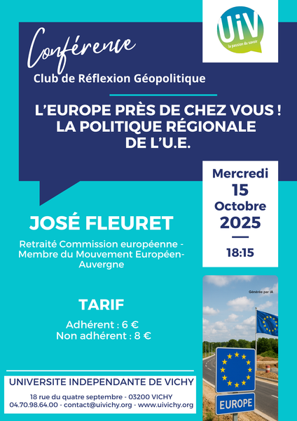 Conférence "L'Europe près de chez vous ! la politique régionale de l'Union Européenne"