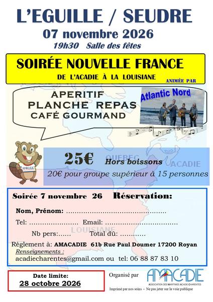 Soirée Nouvelle France