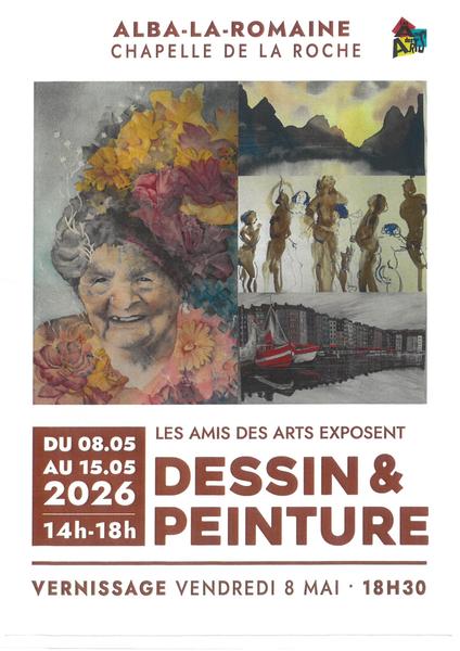 Exposition / Vernissage - Dessin et peinture Les Amis des Arts_Alba-la-Romaine