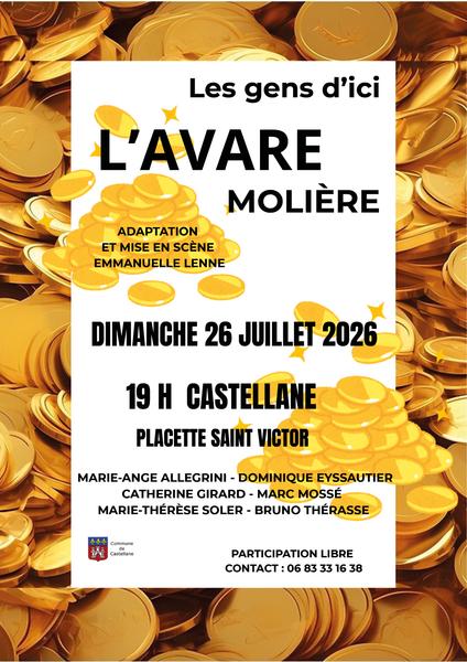 Théâtre - L'Avare de Molière_Castellane