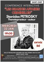 Conférence de Stanislas Petrosky à  Saint-Chef-Balcons du Dauphiné