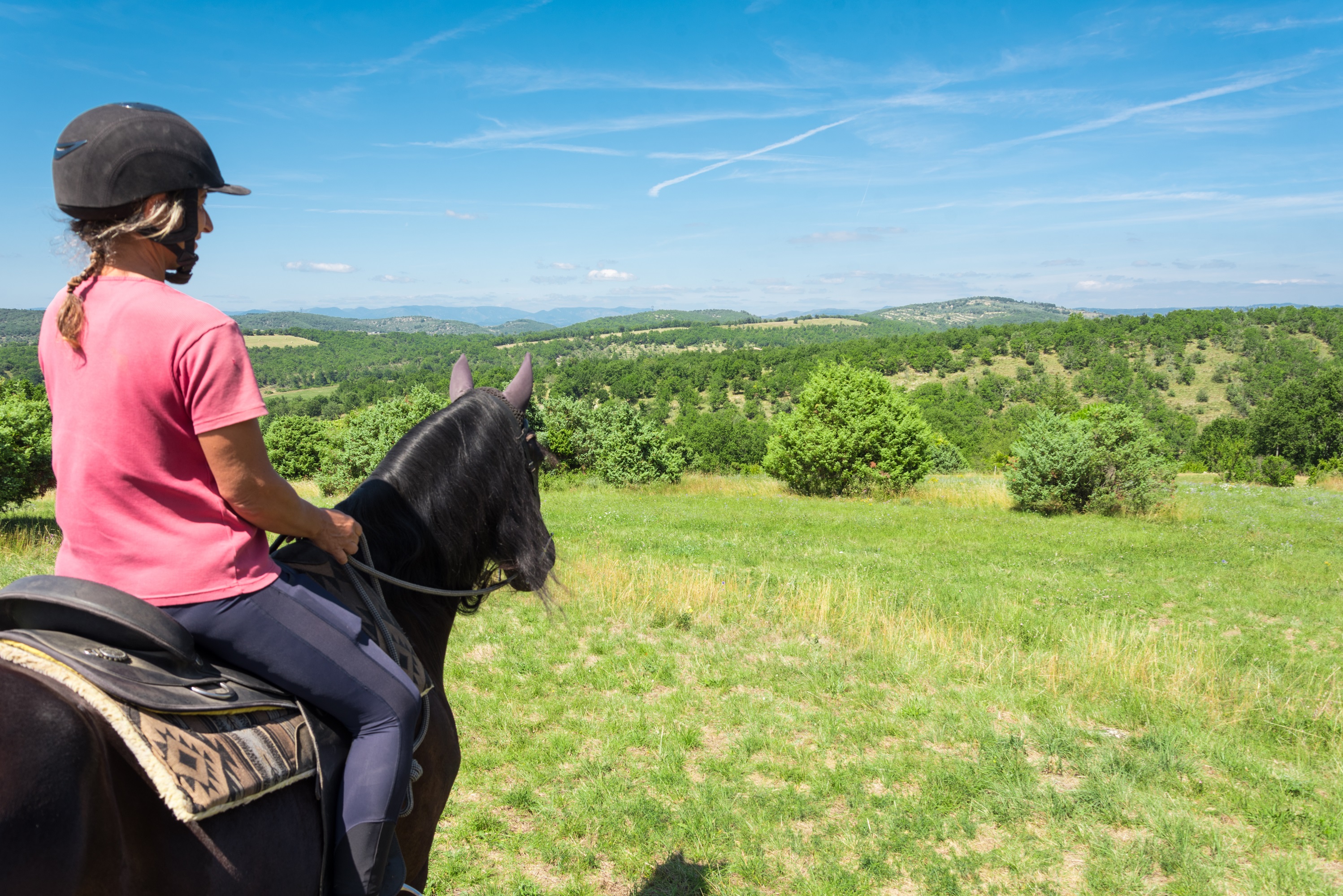 Panorama balade à cheval relais de Vazeille