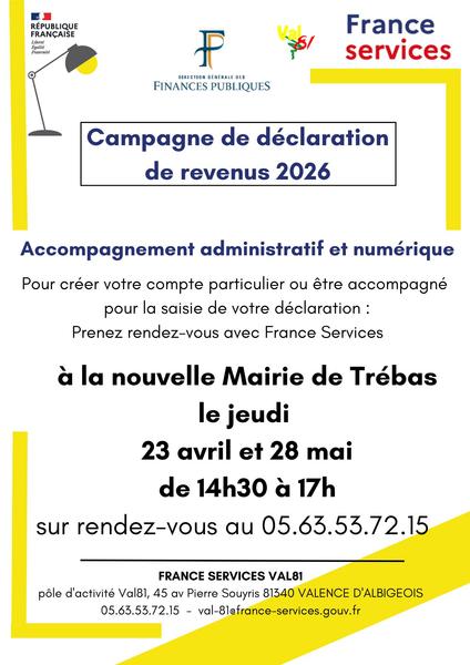 Permanence à Trébas - France Services Val81