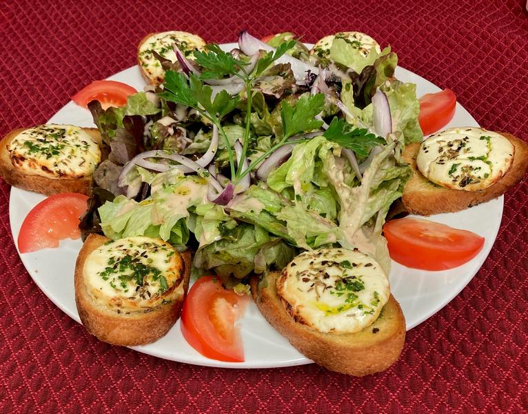 Salade chevre chaud
