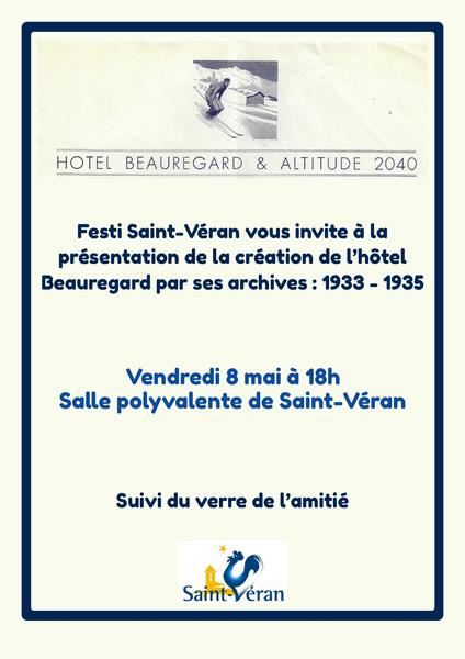 Présentation de la création de l'hôtel Beauregard