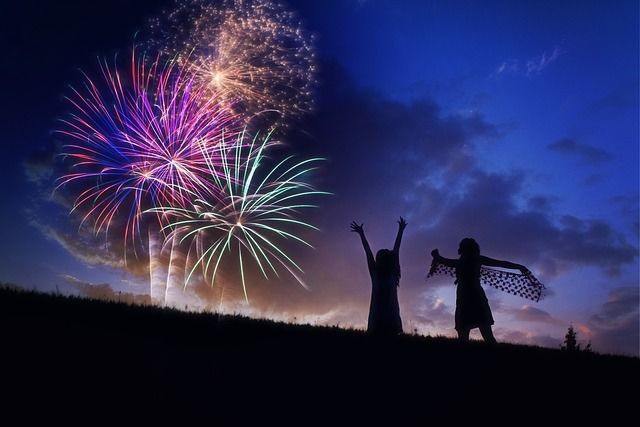 Feu d'artifice au profit du Téléthon