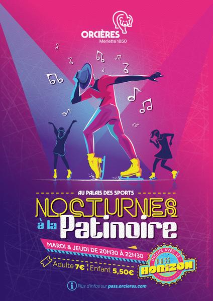 Nocturne Ice rink_Orcières - © OTO