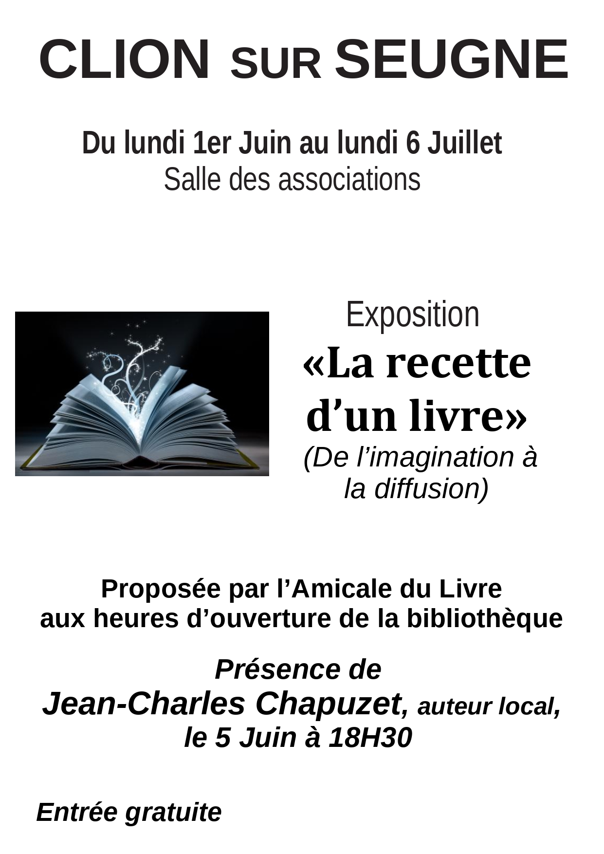 Exposition - La recette d'un livre