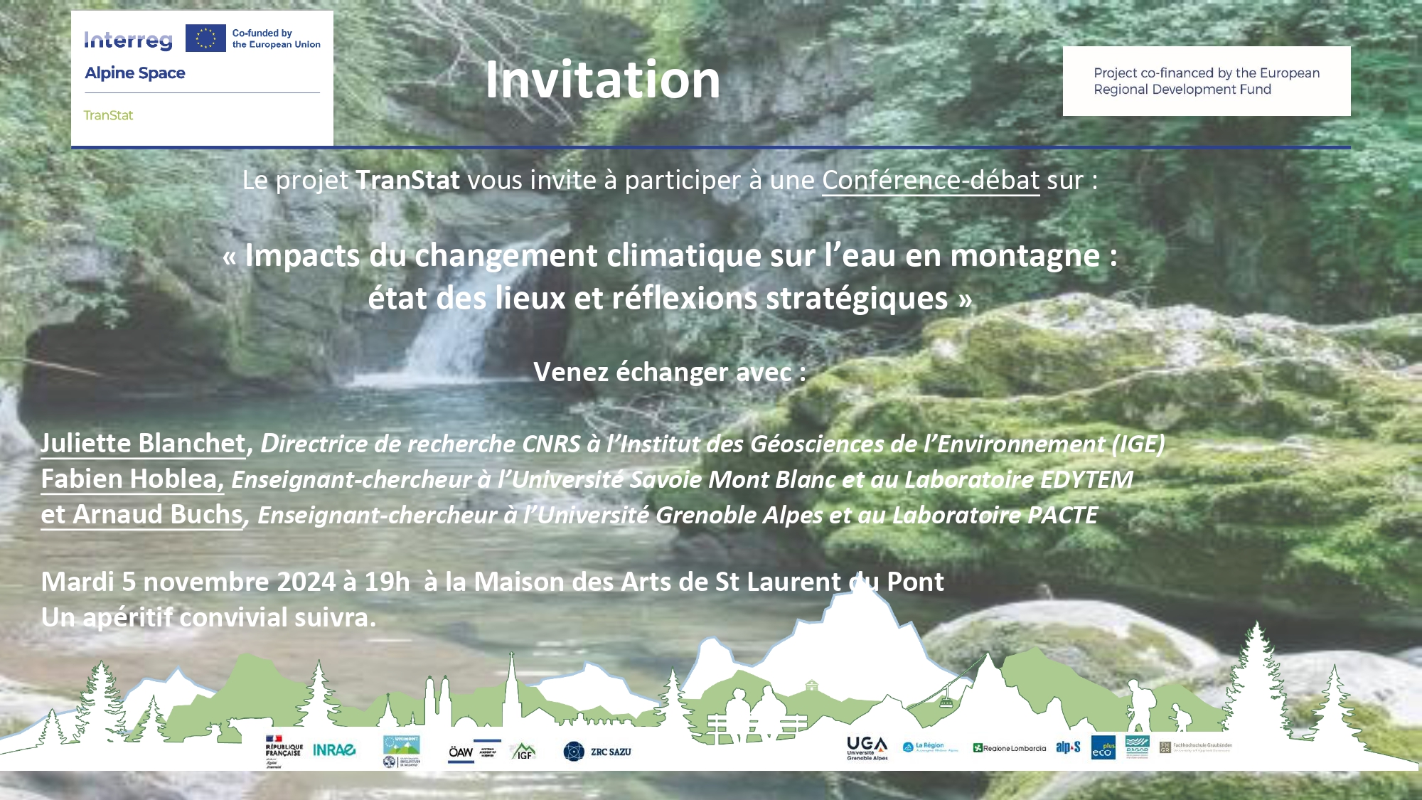 Conférence : Impact du changement climatique sur l'eau en montagne_Saint-Lauren…