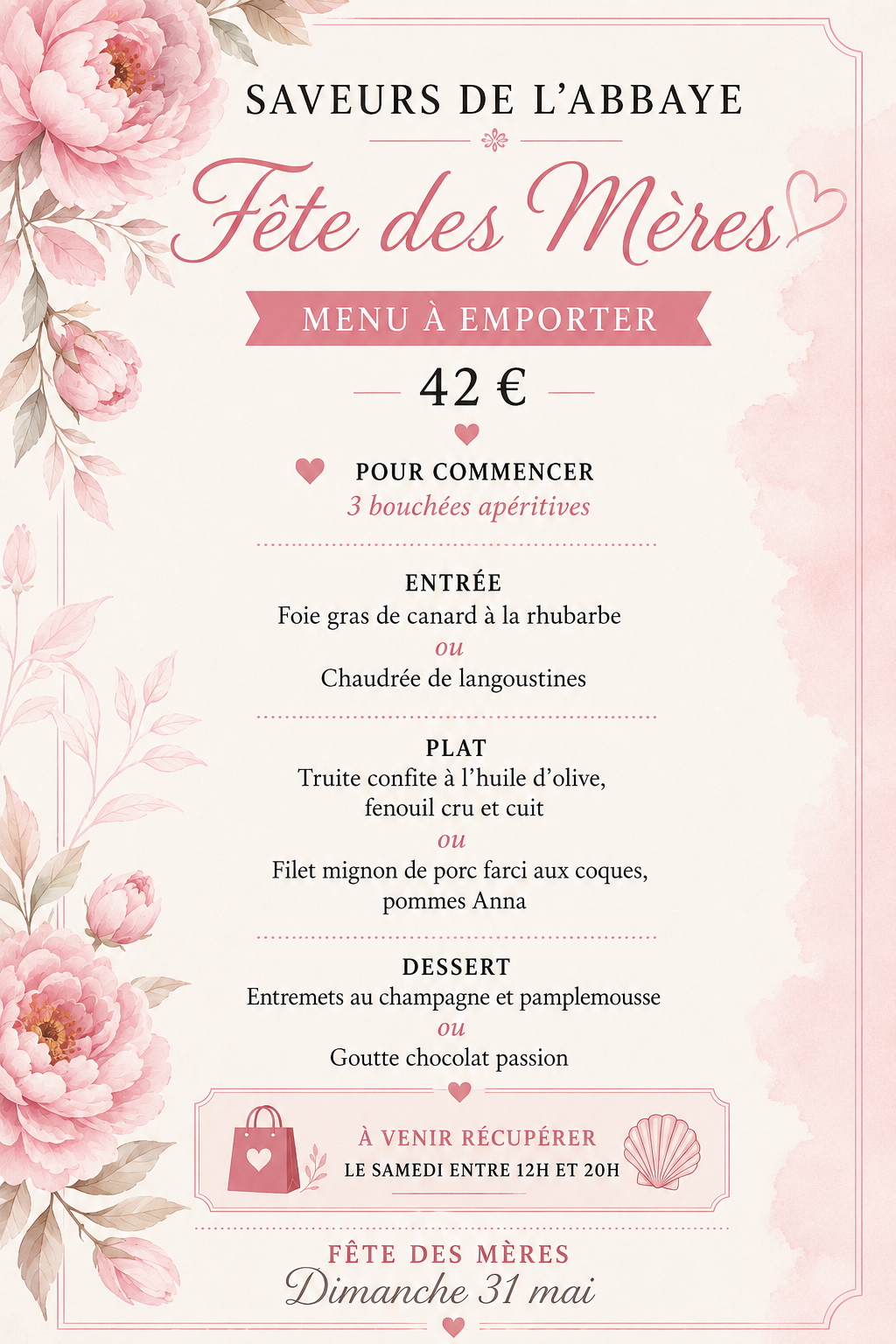 Célébrez la Fête des Mères avec les Saveurs de l'Abbaye !