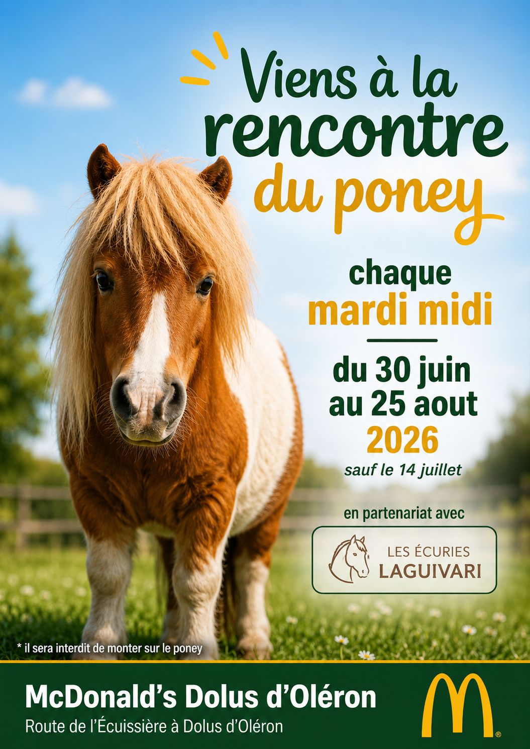 Rencontre avec le poney au McDonald's